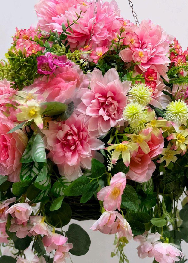 Pink Deluxe  Large Hanging Basket