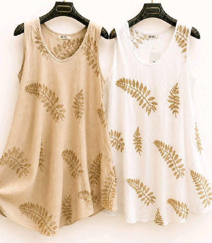 Beige or White Swing Gold Thread Embroidery Short Sun Dress
