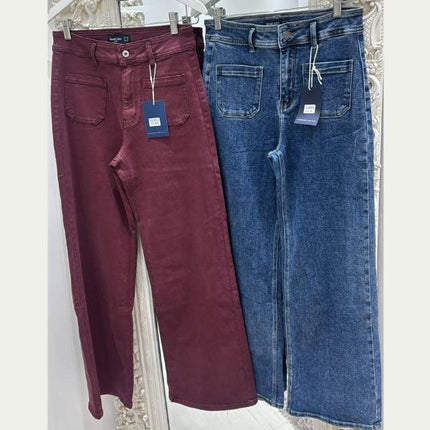 Keira ~ Viral Wide Leg Stretch Jeans