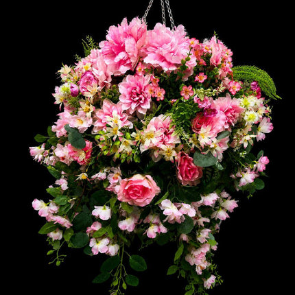 Pink Deluxe  Large Hanging Basket