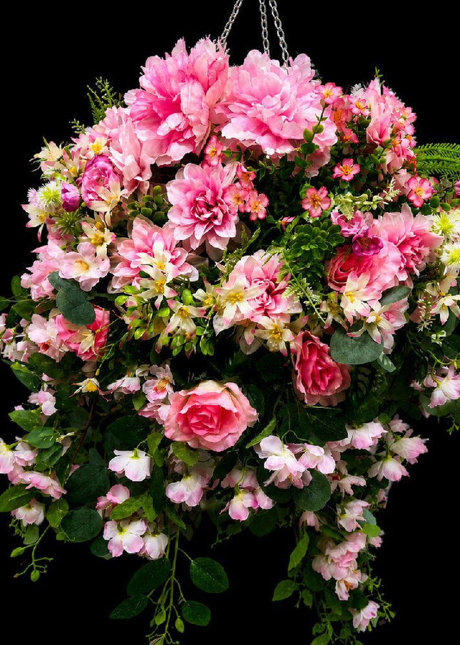 Pink Deluxe  Large Hanging Basket