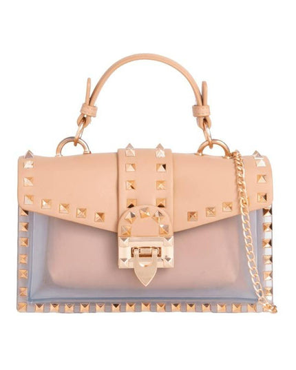 Zeena ~ Handbag with Gold Studs ~ Many Colours