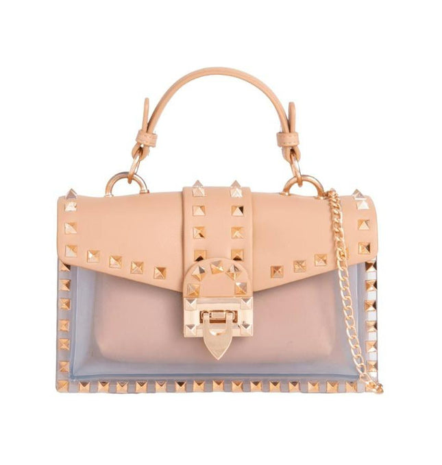 Zeena ~ Handbag with Gold Studs ~ Many Colours