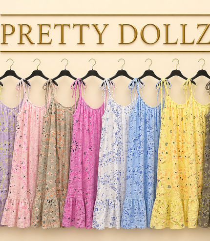 Amber ~ Bandana Print Midaxi Cheese Cloth Swing Dress