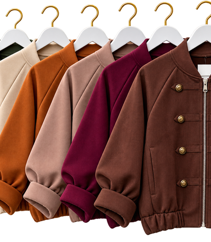 Military Style Faux Suede Jacket