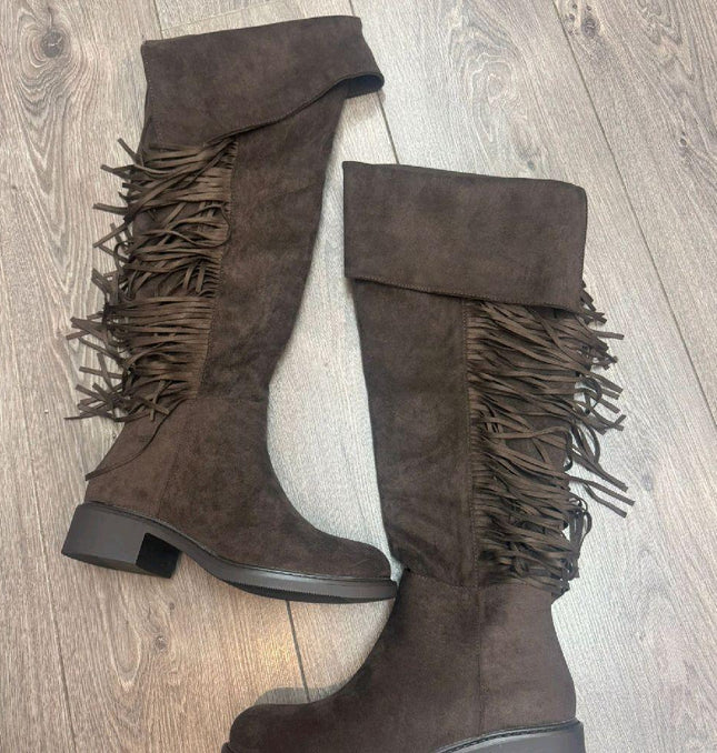 Rio ~ Over the Knee Faux Suede Boots