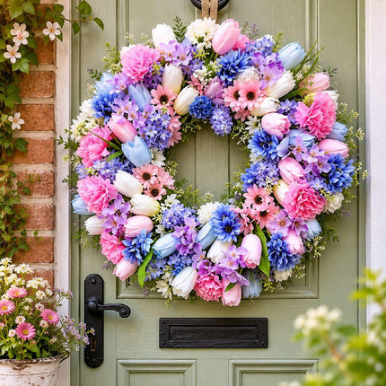 Large Summer Flower Wreath
