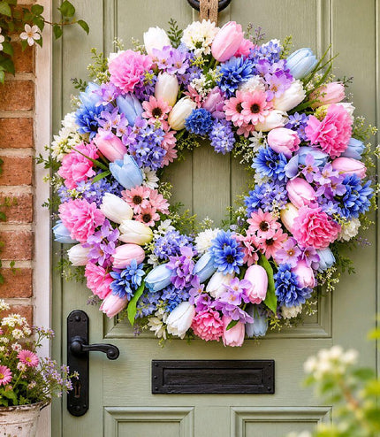 Large Summer Flower Wreath