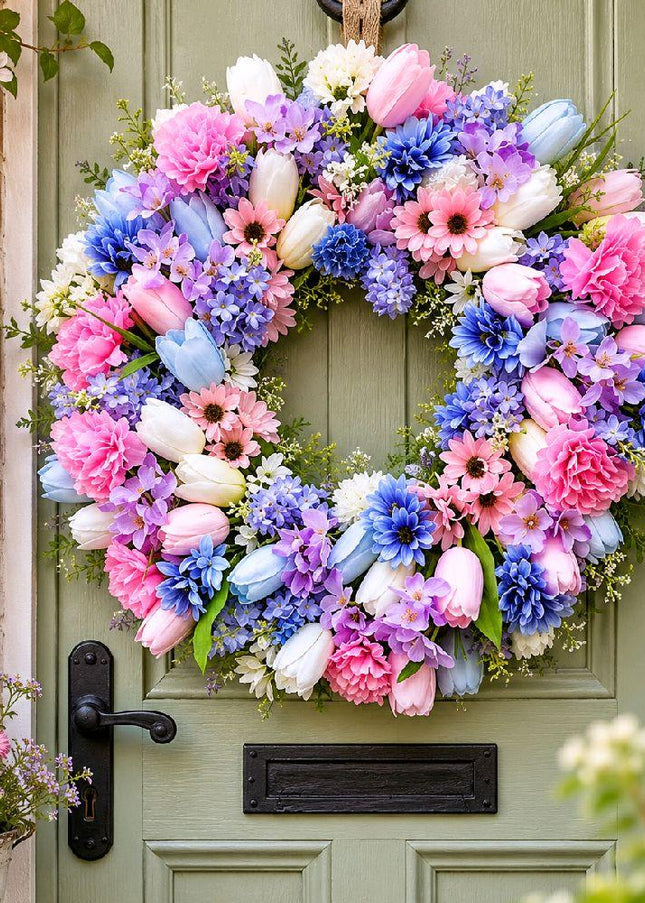 Large Summer Flower Wreath